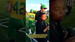 MKE Hamilton Football Team&rsquo;s head coach enjoying a32-0 victory. #milwaukeealexanderhamilton