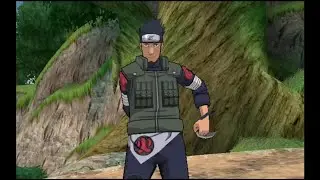 Naruto Clash of Ninja revolution 2 Mode 4 players playing as Asuma Sarutobi 