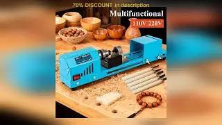 #Electric Wood Mini Lathe Machine - Beads Grinding Polishing Beading Woodturning Lathe for Craft An