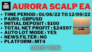 Aurora Scalp EA MT4 Forex Robot Strategy Testing