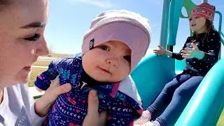 NAVEY slides her FiRST SLiDE!!  it&rsquo;s a Family adventure to pirate island! Adley drives mini monster