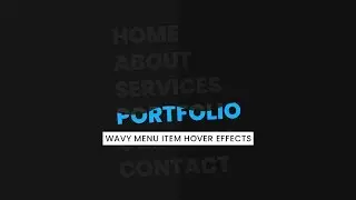 Water Wave Menu Item Hover Effects | Html CSS