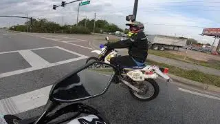 Suzuki DR350 Ride with Yamaha XT350 to CycleGear