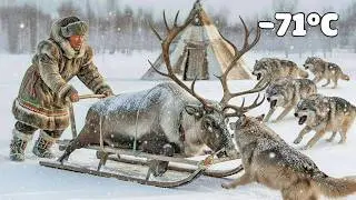 500kg Reindeer Survival Old Man Vs 20 Wolves At -71&deg;C In Siberia | Yakutia Life
