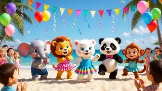 Animal Dance Song 🐘🐒 | Funny Animal Dance & Sounds for Kids | Rhythmic Rhymes For Kids