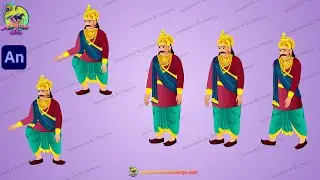 Raja Character || King Character || Indian King Character ||  2D Animated Character ||