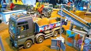 SPECIAL RC TRUCKS AT THE CONSTRUCTION SITE - HYDRAULIC MACHINES IN MOTION - RC DIGGER WORK HARD