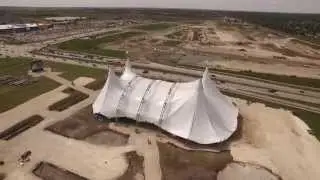 Cavalia, Odysseo - The White Big Top being raised in Winnipeg