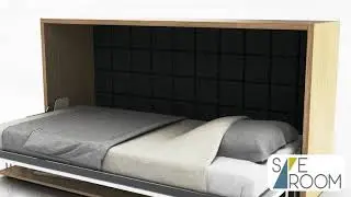 Twin Size Horizontal Wall Bed with Desk