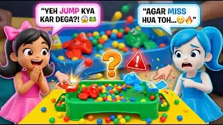 Crazy Frog Game Challenge 🐸😱 | Pink vs Blue | Full Family Fun Vlog