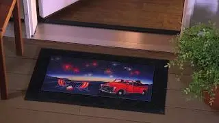 Festive Fireworks Doormat w/ Lights & Sound (41MBL4398) from Evergreen Flag