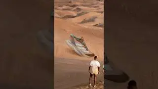 A 100 meter wide adidas shoe in the Desert!? 😮👀 #adidas #running #adizero