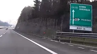 Autostrada A26 dall'uscita di Masone alla Galleria Del Busa #autostrada #a26 #motorway