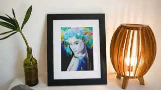 Id&eacute;e cadeau de no&euml;l affiche art contemporain de peintre