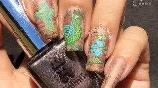 Ancient Celtic Book Stamping Nail Art
