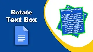 How to rotate a text box in google docs