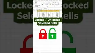 Lock Selected cell in excel🔓 🔐How to Lock/Unlock Selected Cells in Excel #exceltricks #excelbangla