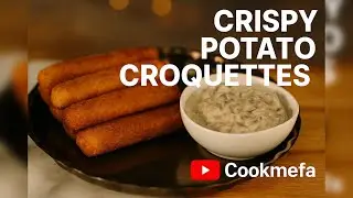 Crispy Potato Croquettes with Creamy Mushroom Dip | Easy & Irresistible Snack!
