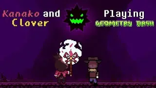 Kanako and Clover playing Geometry Dash | UT Yellow sprite animation