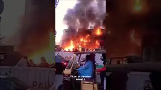 🔥 Tragic fire incident in Ayesha Manzil's furniture market, Karachi. #StaySafe #KarachiFire