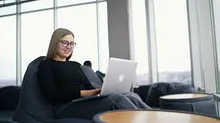 Smiling business woman working on a laptop stock videos #stockfootage