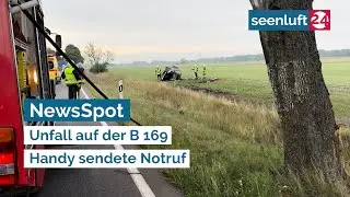 NewsSpot: Unfall auf der B 169 - Handy sendete Notruf
