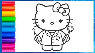 Милый рисунок доктора Hello Kitty для детей и малышей || Простой пошаговый урок рисования...