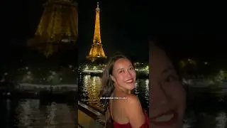 Seine River cruise with Eiffel Tower views 😍🇫🇷 #parisshorts #seineriver