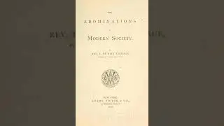 The Abominations of Modern Society - Thomas Dewitt Talmage | Full Audiobook 📚