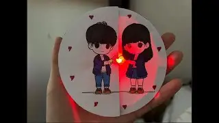 Rotating Light-Up Heart Card | Magical 2-Sided Paper Craft DIY