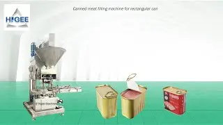 Good quality meat can filling seaming and hot melt glue labeling machine