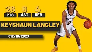 Keyshaun Langley UNC Greensboro Spartans 26 PTS 6 AST 4 REB vs Marshall Thundering Herd
