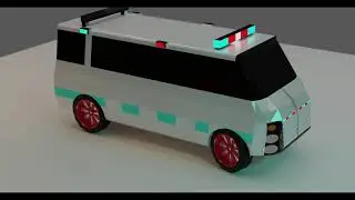 3D Ambulance model || blender || #3danimation || #lowpoly