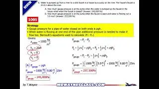 Fluids Review Solution to # 1005