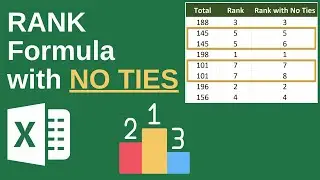 Excel RANK FUNCTION with DIFFERENT ranks for SAME values