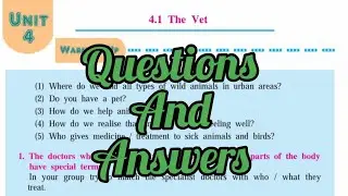 Class 8th || English || 4.1-The Vet || Question Answer