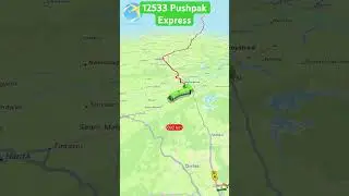 12533 Pushpak Express | Lucknow-Mumbai | #indianrailways #map #railjourney #travel #trainjourney