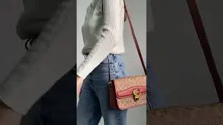 Coach Signature Logo Refined Calf Leather Studio Crossbody Bag