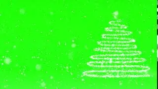 Green Screen FREE [Snow Falling & Christmas Tree] 4k
