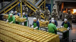 Inside the World&rsquo;s Most Secure Gold Refinery 🏭 | Gold Bars Processing Under Armed Guard (4K)