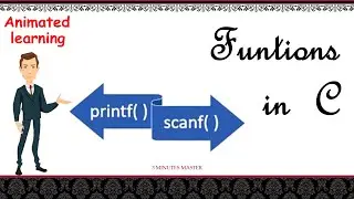 Functions in c||Predefined and user defined functions||Example program||3 minutes master||Neverquit