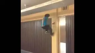 Person smashes head on light funny parkour FAIL #shorts