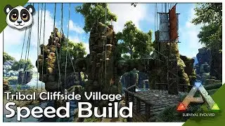 Tribal Cliffside Village  ARK Speed Build | ARK: Building w/ Fizz (No MODS)