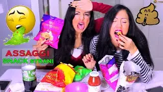 CHALLENGE ASSAGGI SNACK STRANI con Mia Sorella!!! | Carlitadolce