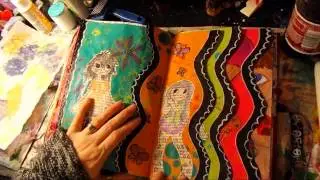 My First Finished Art Journal ..... flip through!!!