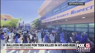 Balloon release held for Las Vegas teen killed in hit-and-run crash