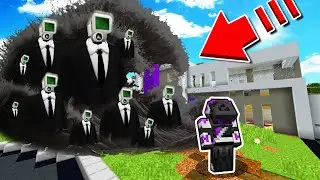 Reto de la BASE 100% SEGURA VS TSUNAMI de CAMERAMAN en MINECRAFT