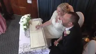 Warren And Emmas Wedding - Signing The Register