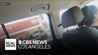 LAPD patrol car crashes into restaurant during South Gate pursuit