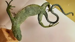 Prasina lizard sculpture crafting video 